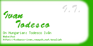 ivan todesco business card